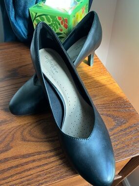 Black Clarks Classic High Heels